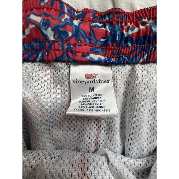Vineyard Vines Swim Trunks Men’s  Blue Red Seahorse Surfing Beach Size M - Picture 4 of 10